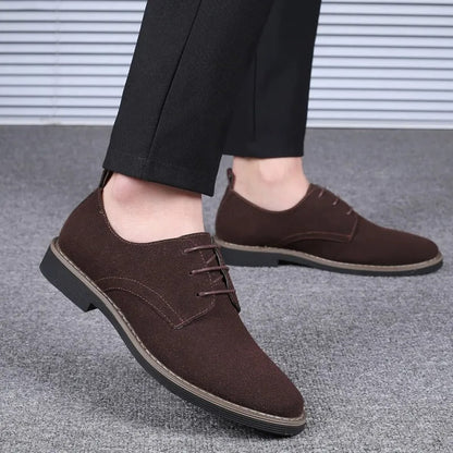 Zapatos Hombre Clásicos Ante Brillante