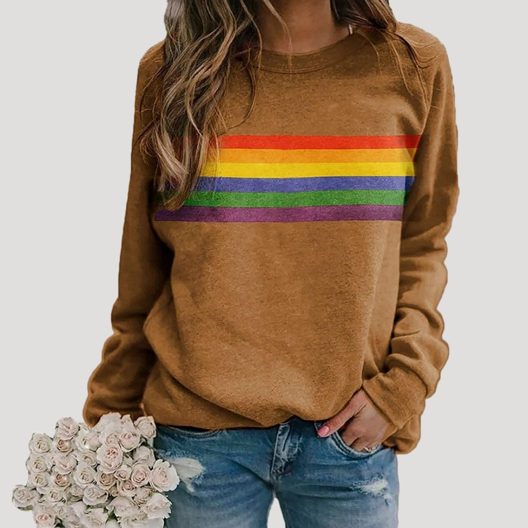 Sudadera Mujer Colorida Estampado Arcoíris
