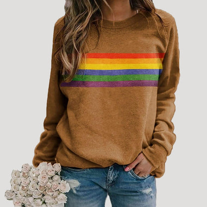 Sudadera Mujer Colorida Estampado Arcoíris