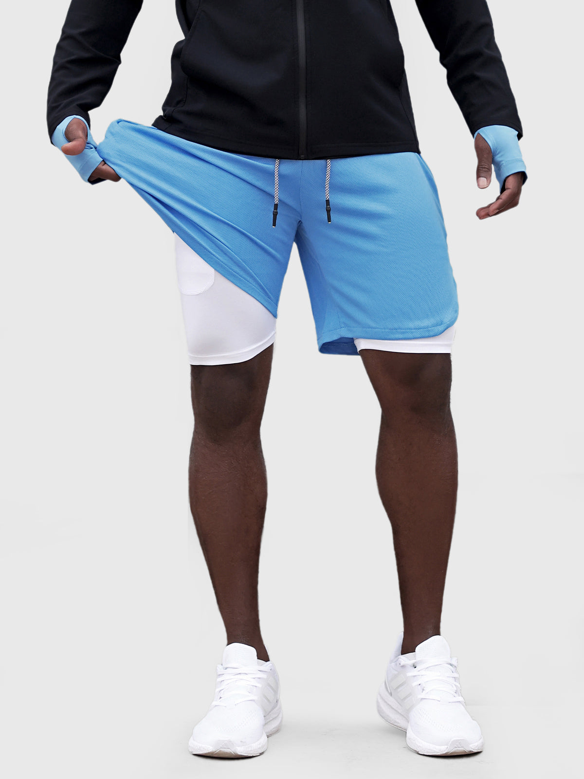 Shorts Deportivos Ligeros 2 en 1 con Forro Interior