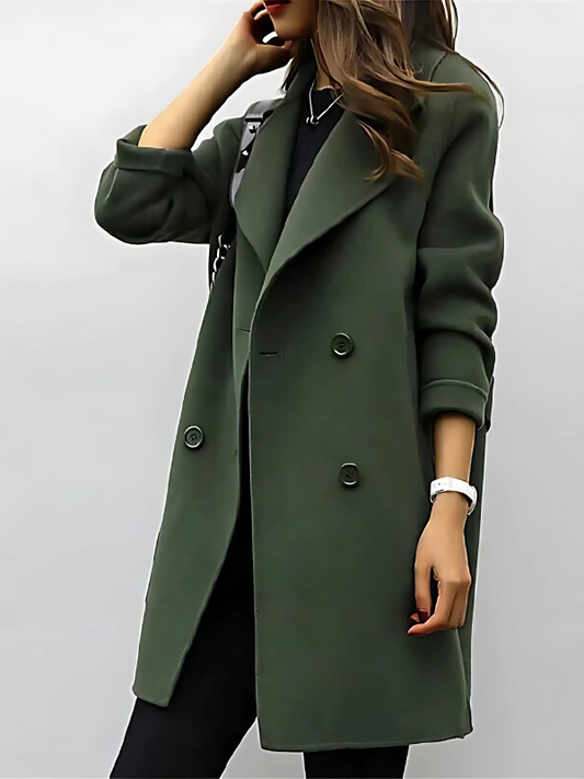Abrigo Trench Mujer Elegante Largo - Vestiria