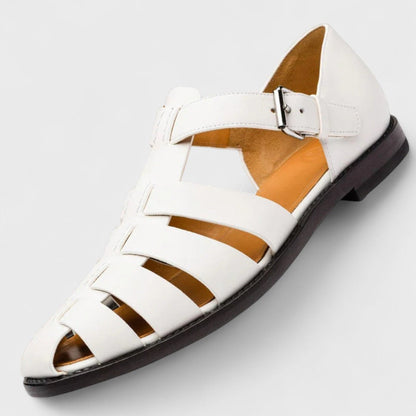 Sandalia Cuero Natural Elegante