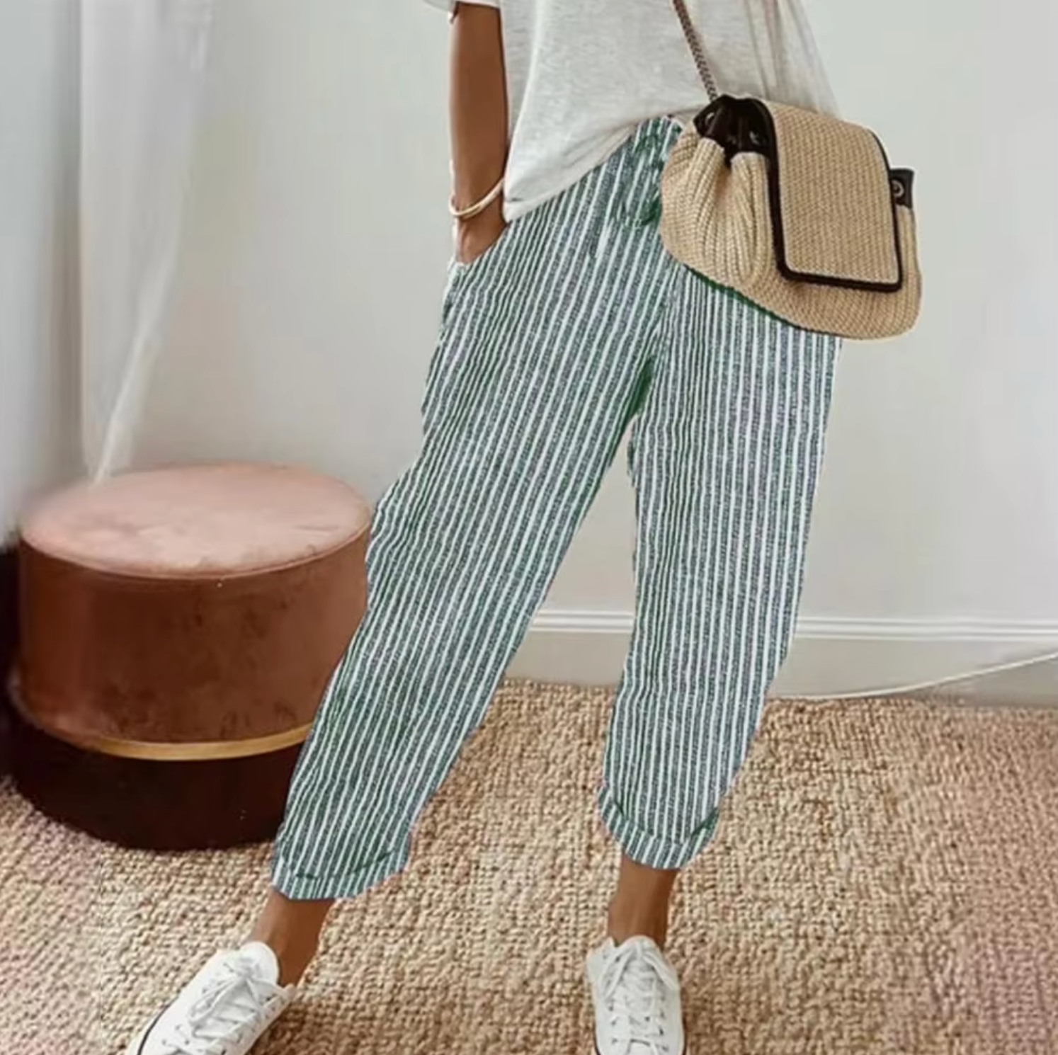 Pantalón Rayas Informal Cómodo - Vestiria