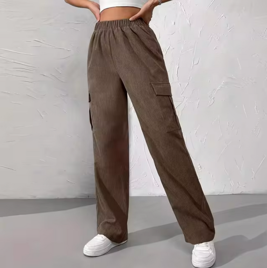 Pantalón vaquero cargo ancho mujer - Vestiria