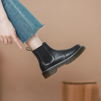 Botas Chelsea Mujer Cuero Tiras Comfortables - Vestiria