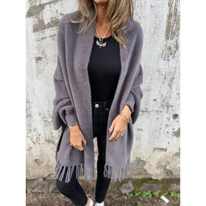 Cárdigan Femenino Largo y Acogedor - Vestiria