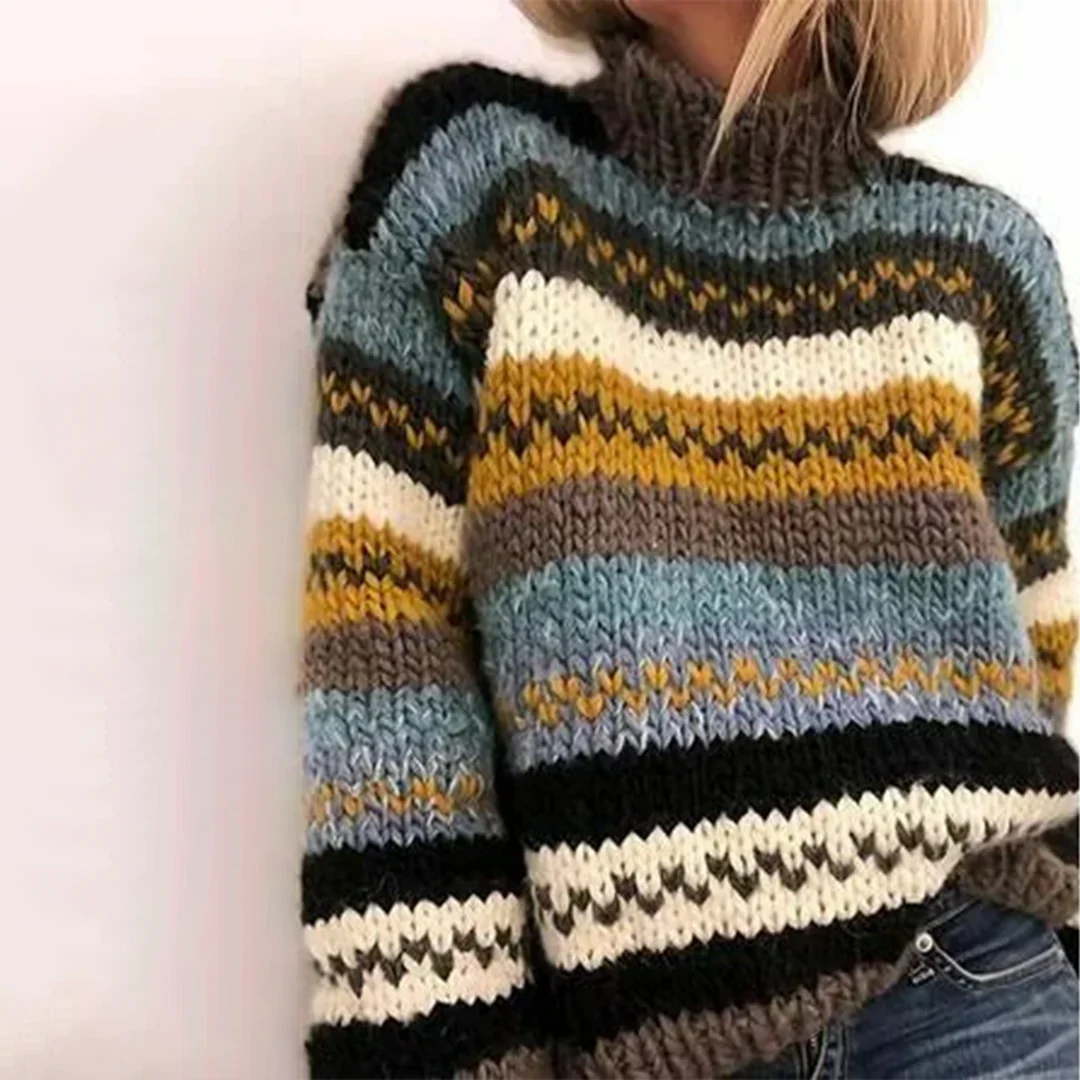 Jersey Cuello Alto Suave Mujer - Vestiria