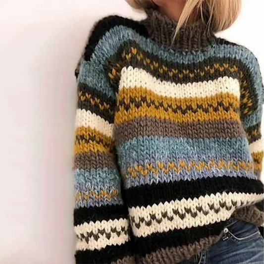 Jersey Cuello Alto Suave Mujer - Vestiria