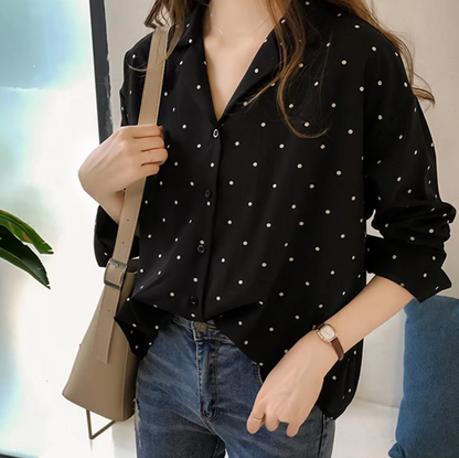 Blusa de Lunares Estilo Chic Mujer - Vestiria