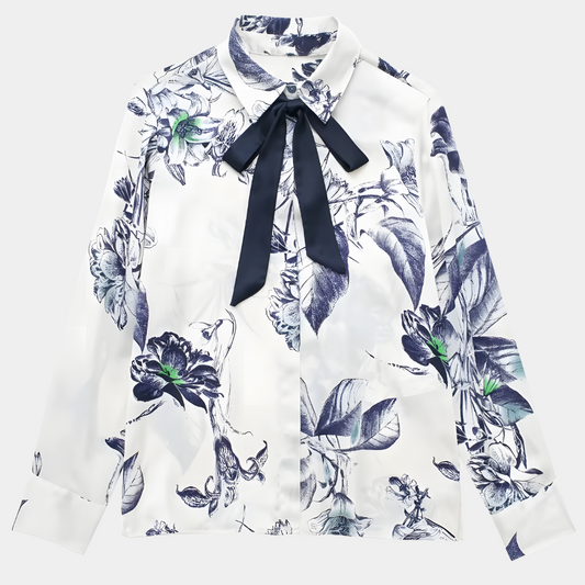 Blusa Elegante Mujer con Detalle Lazo - Vestiria