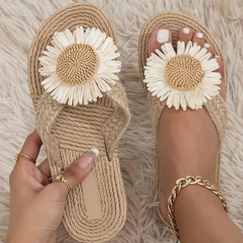 Sandalias de verano mujer tejido manual - Vestiria