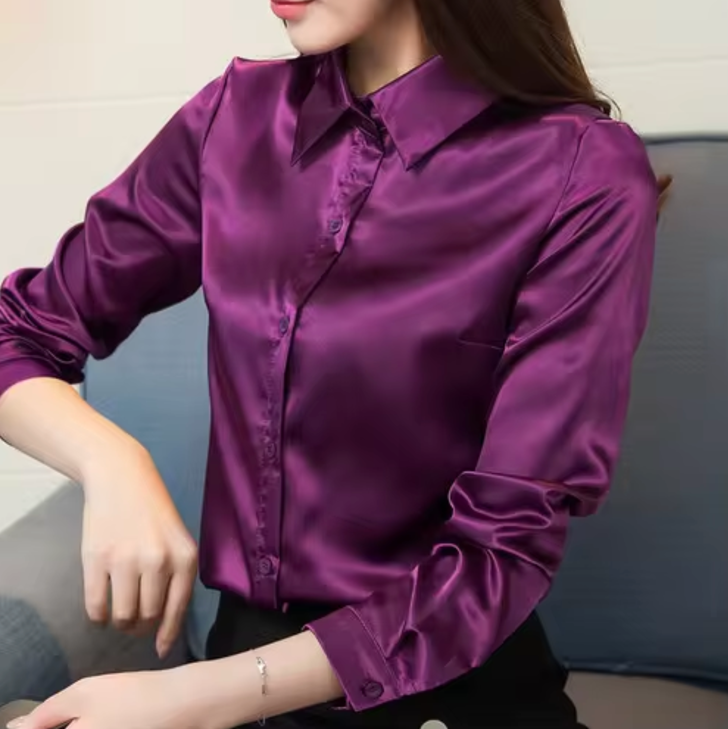 Blusa Seda Lujosa Mujer - Vestiria