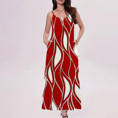 Vestido Estampado Marino Elegante - Vestiria