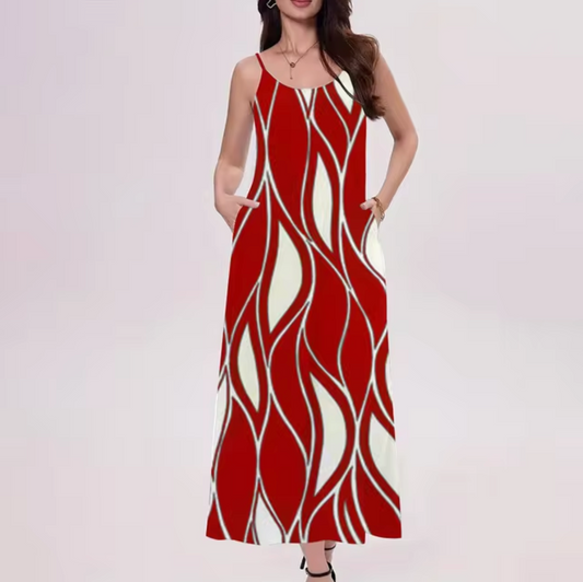 Vestido Estampado Marino Elegante - Vestiria