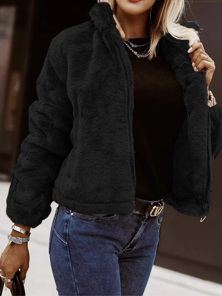 Chaqueta Oversize Forro Polar Abultada Cálida - Vestiria