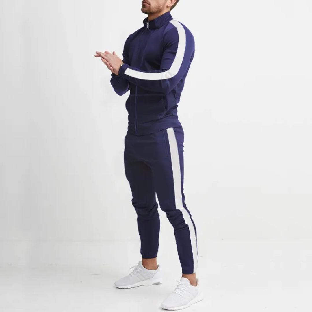 Pantalón y sudadera deportiva de hombre elegante