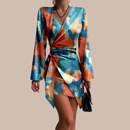 Vestido Mujer Estampado Mármol Elegante - Vestiria