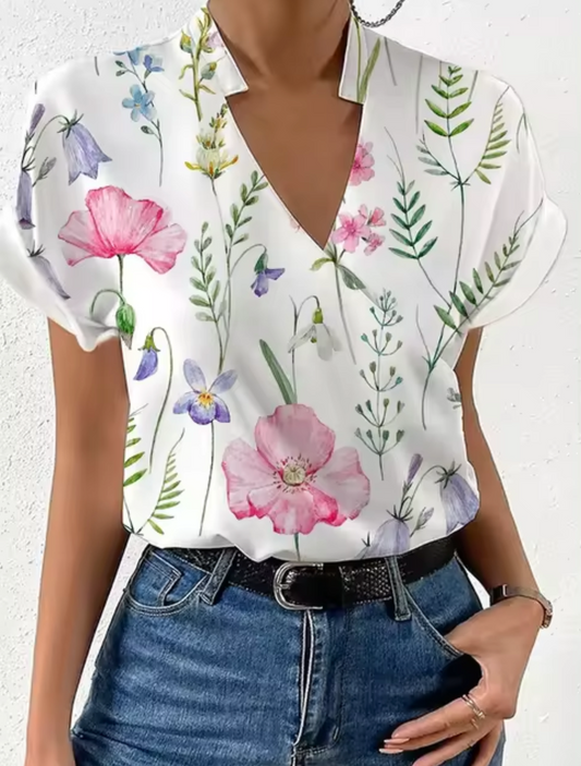 Blusa Mujer Clásica con Escote Cruzado Elegante - Vestiria