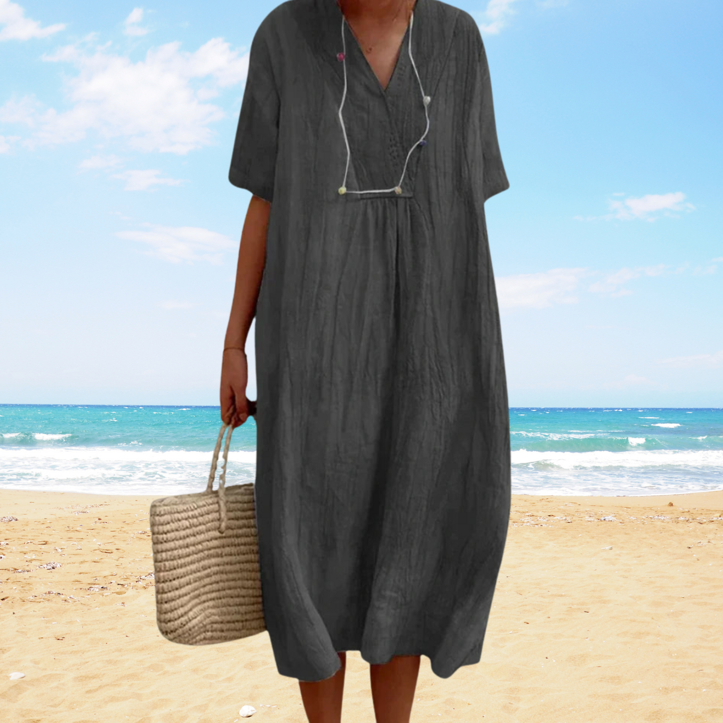 Vestido Verano Ligero con Escote en V