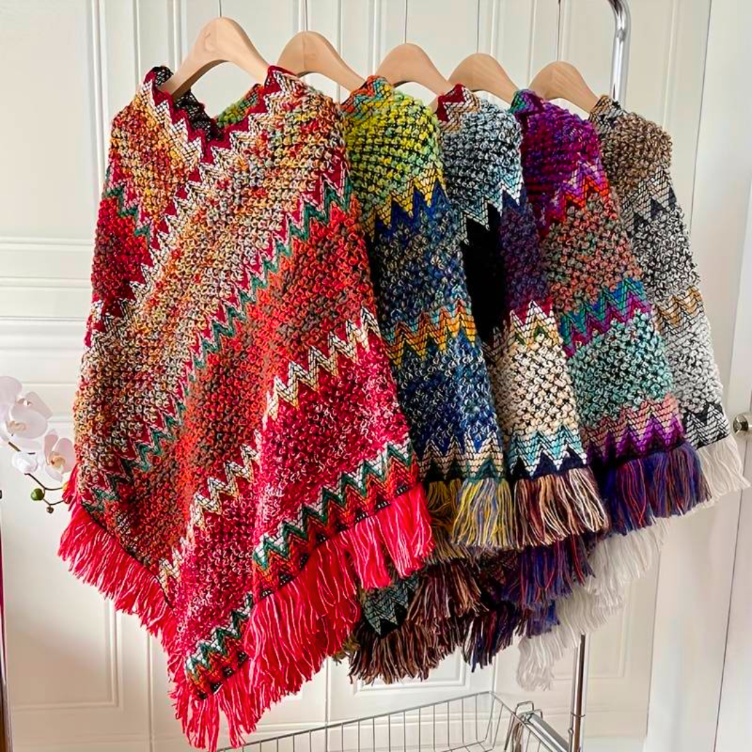 Poncho Mujer Estilo Boho Chic - Vestiria