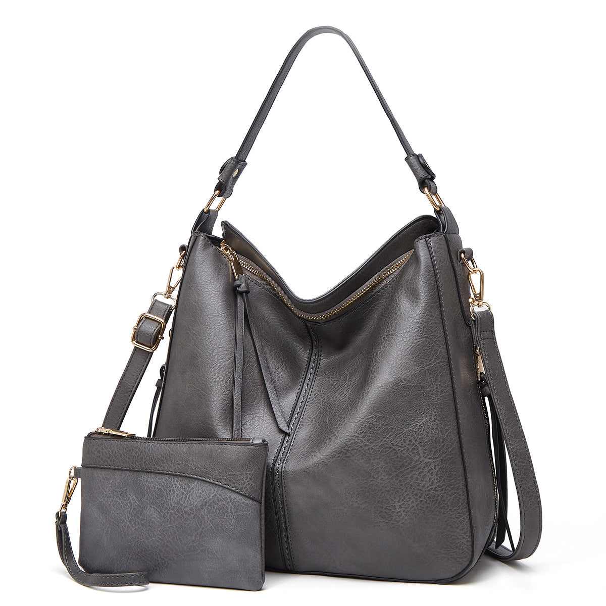 Bolso Bandolera y Minibolso de Piel Imitación