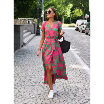 Vestido Lazo Feminino con Caída Suave - Vestiria