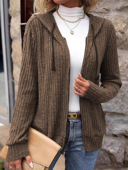 Cárdigan de Punto Cremallera Elegante Mujer