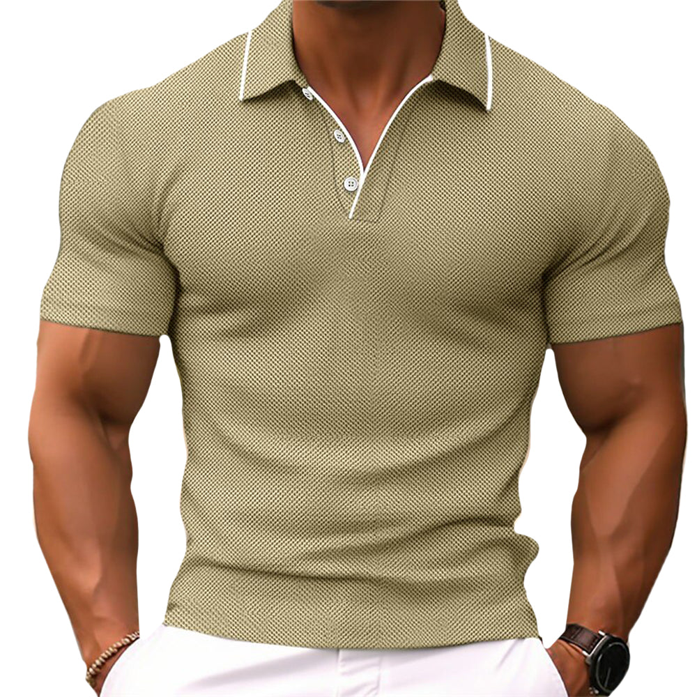 Camisa Polo Hombre AJustada con Cierre Botones
