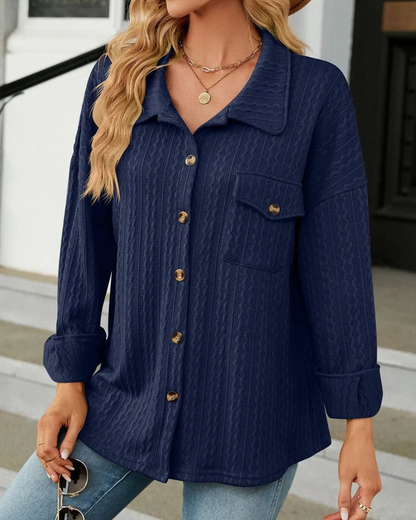 Chaqueta de punto ligera y chic con cierre