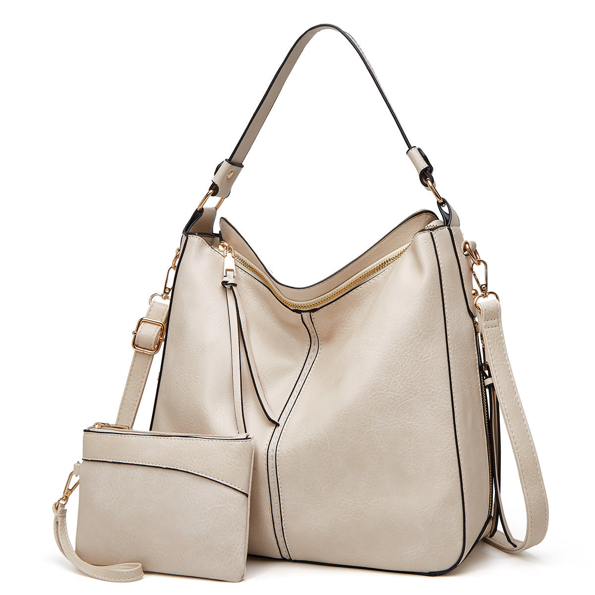 Bolso Bandolera y Minibolso de Piel Imitación