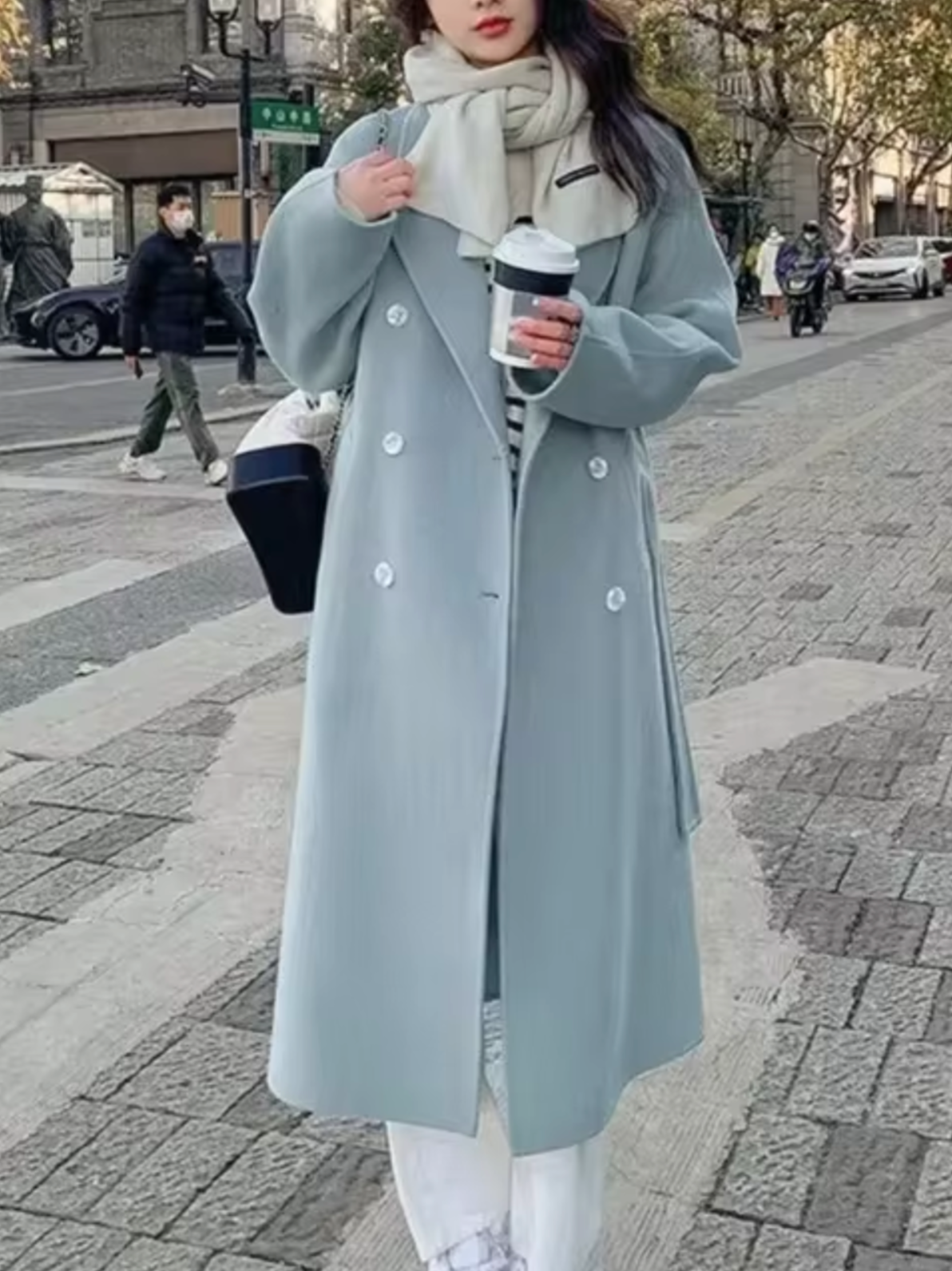Abrigo Largo Lana Cálido Elegante - Vestiria