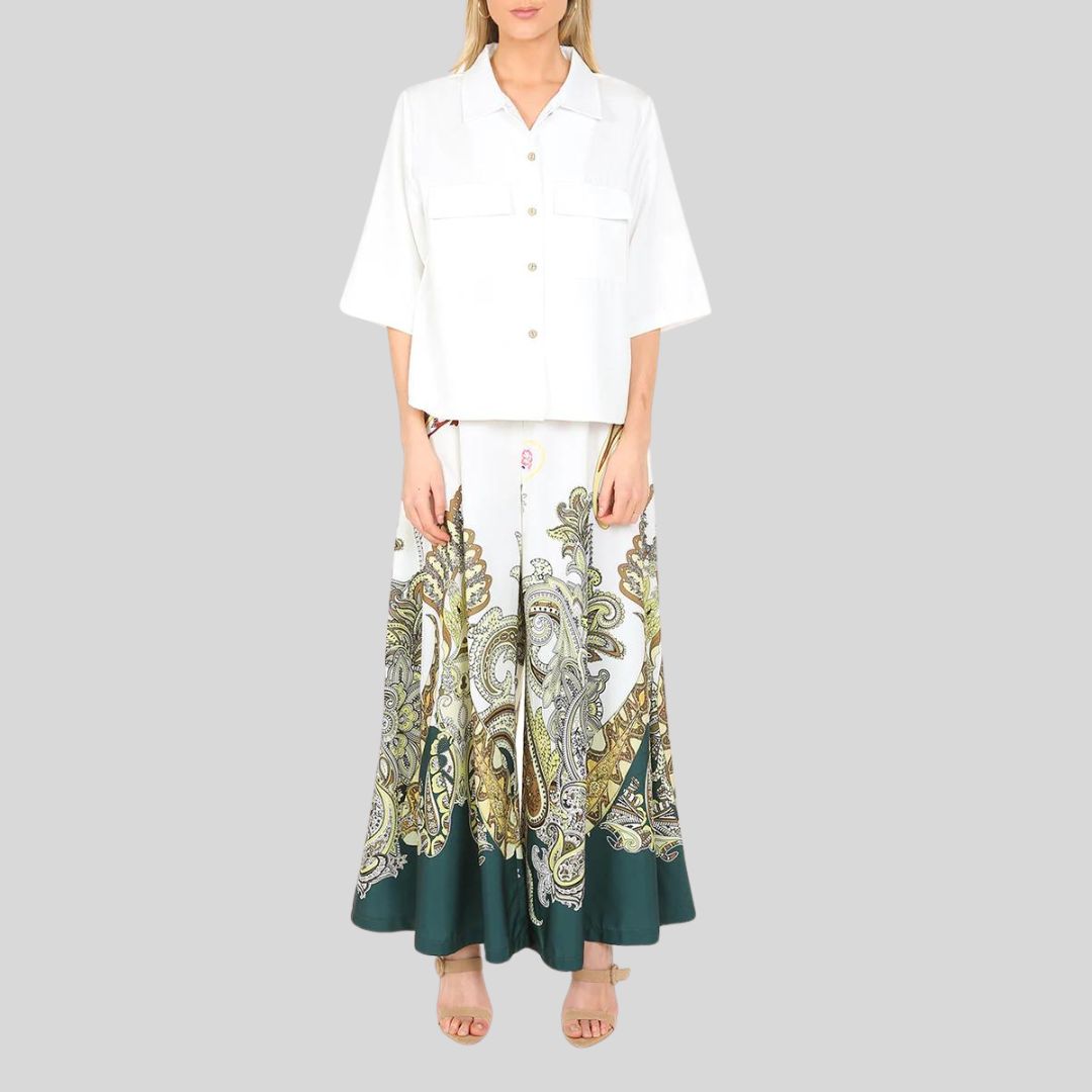 Pantalones Palazzo Estampados Elegantes - Vestiria