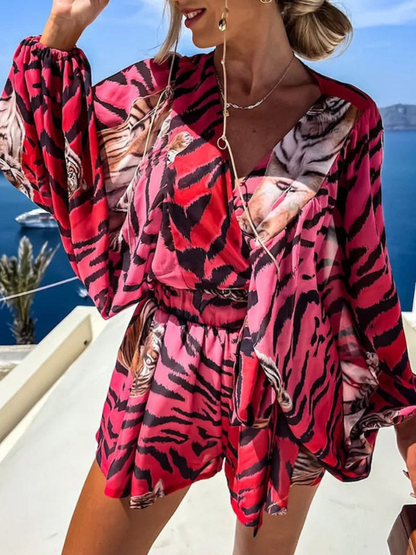 Top de Manga Larga Estampado Verano