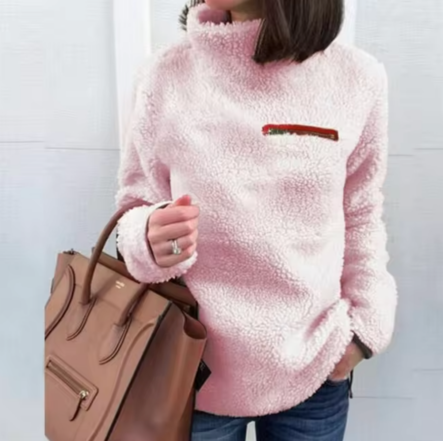 Sudadera Cuello Alto Felpa Suave - Vestiria