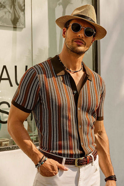 Camisa Clásica a Rayas Estilo Retro - Vestiria