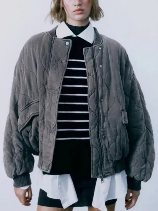 Chaqueta Algodón Cuello Redondo Clásica - Vestiria