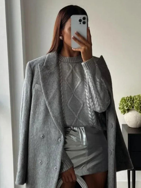 Jerséis Mujer Trenzado Estilo Casual - Vestiria