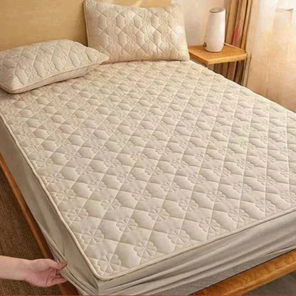 Sábana Bajera de Seda con Fundas de Almohada Incluidas