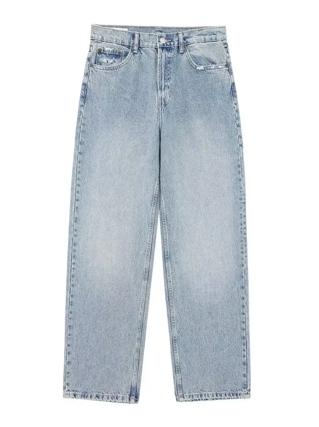 Pantalones Vaqueros Cómodos Corte Recto - Vestiria