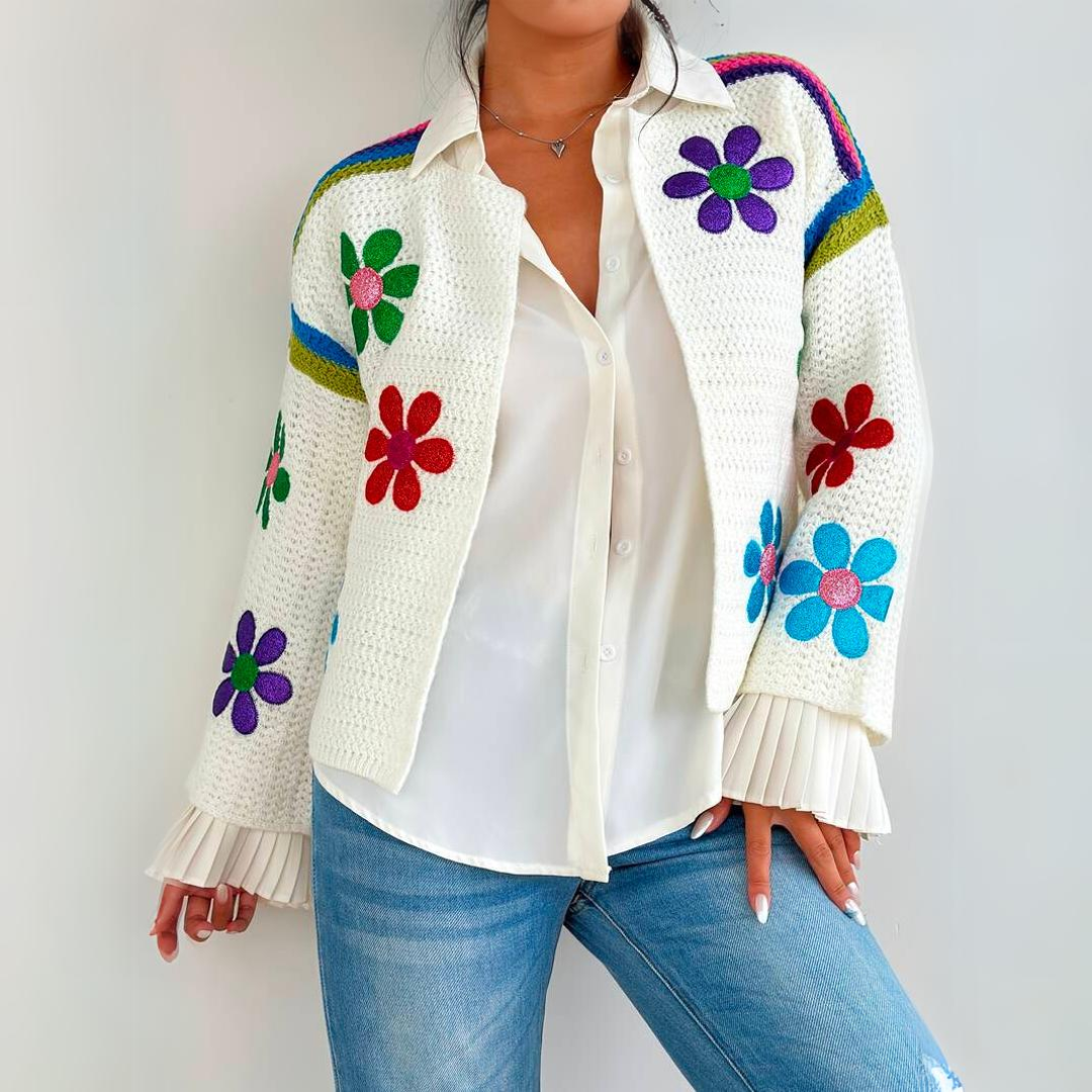 Jersey Floral Acogedor Mujer - Vestiria