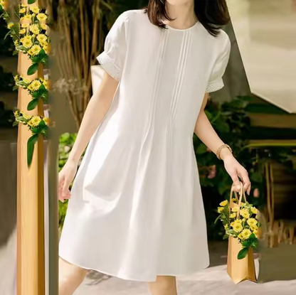 Vestido Mujer Clásico con Escote Suave - Vestiria