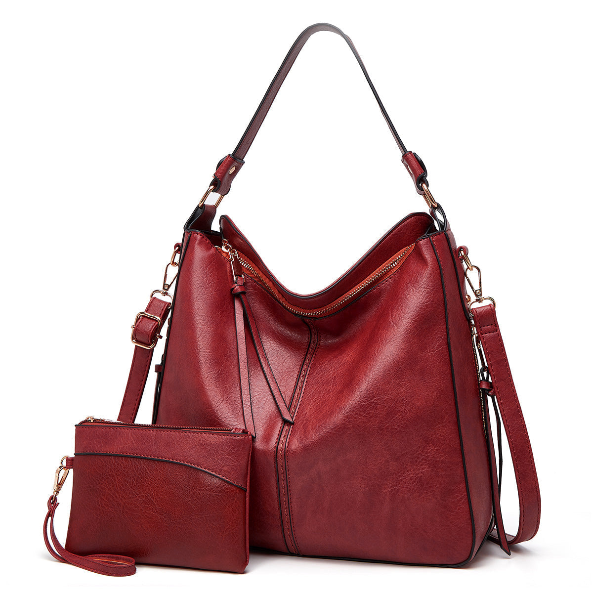 Bolso Bandolera y Minibolso de Piel Imitación