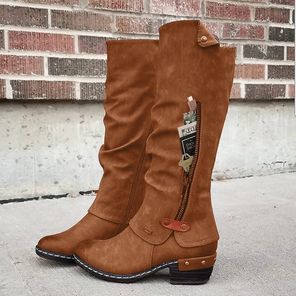 Botas Mujer Altas Moda Con BotónMetal - Vestiria