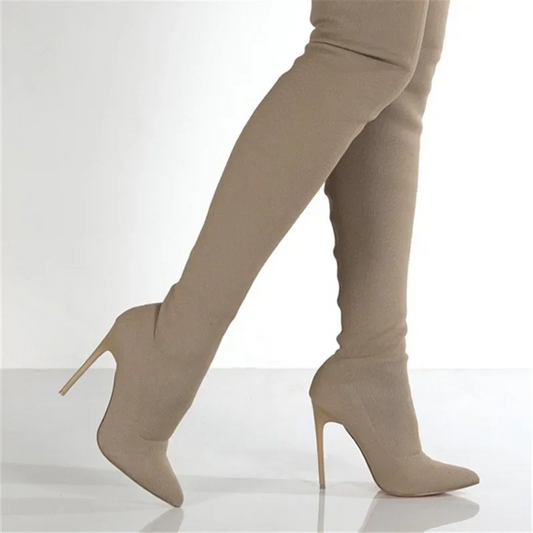 Botas Mujer Altas Tacón Alto Elegantes - Vestiria