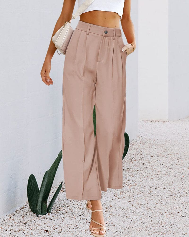Pantalón Mujer Alto Cintura Ancho