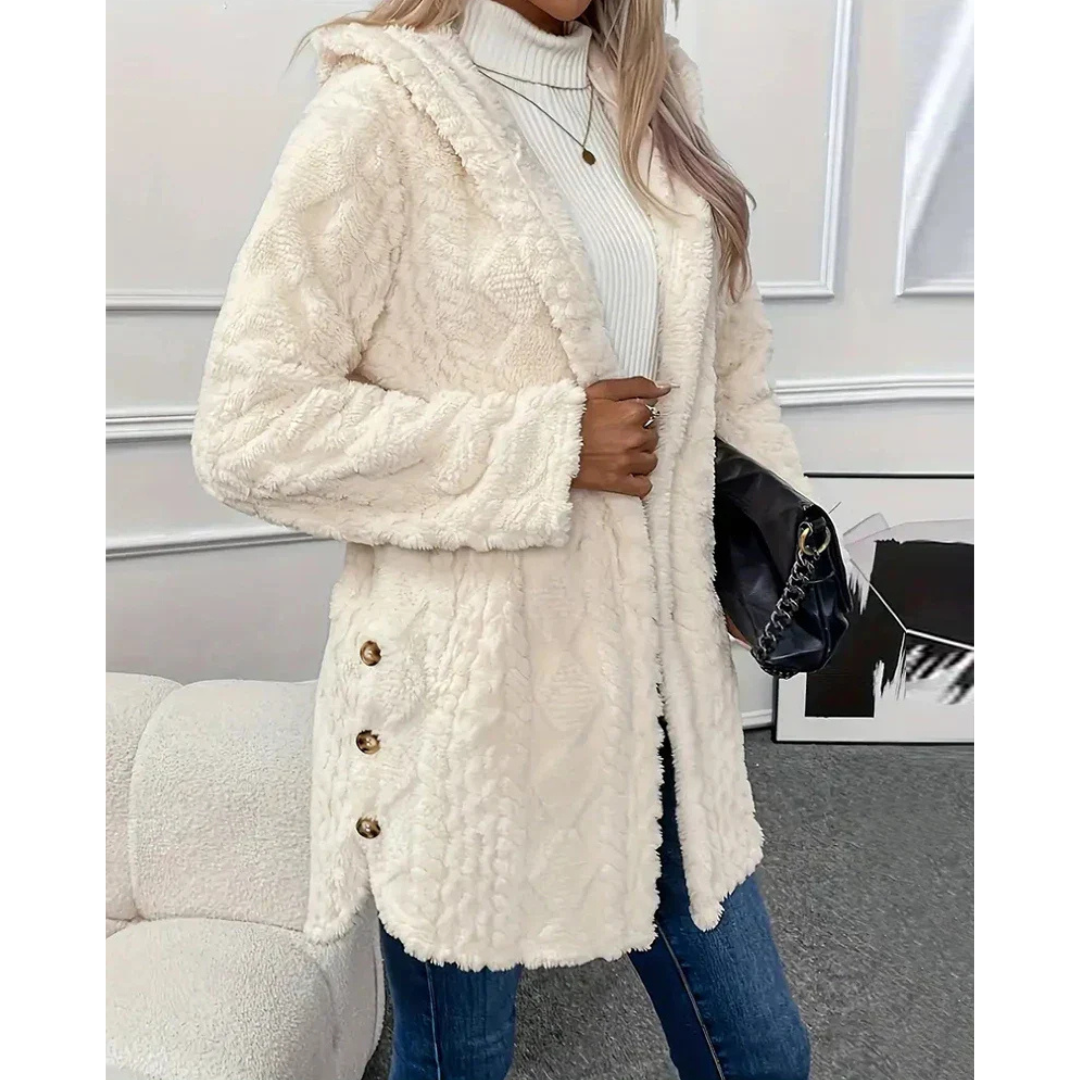 Cárdigan Mujer Capucha Abrigo Suave - Vestiria