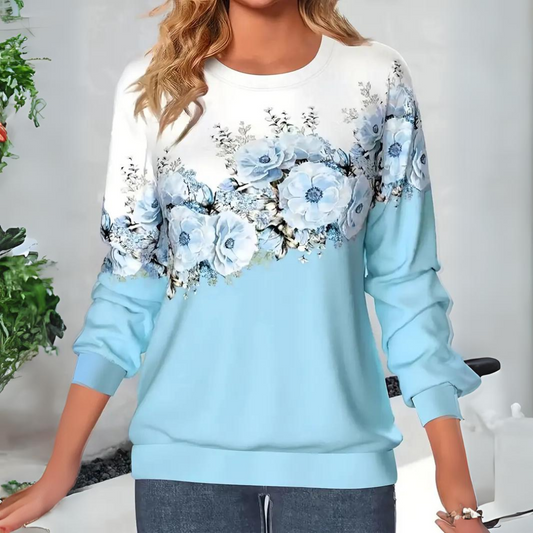 Jersey Floral Mujer Estilo Clásico - Vestiria