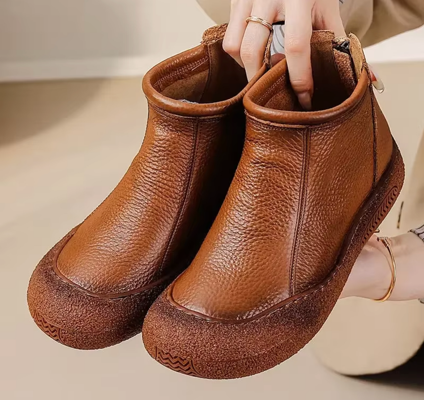 Botas Piel Cuero Vintage