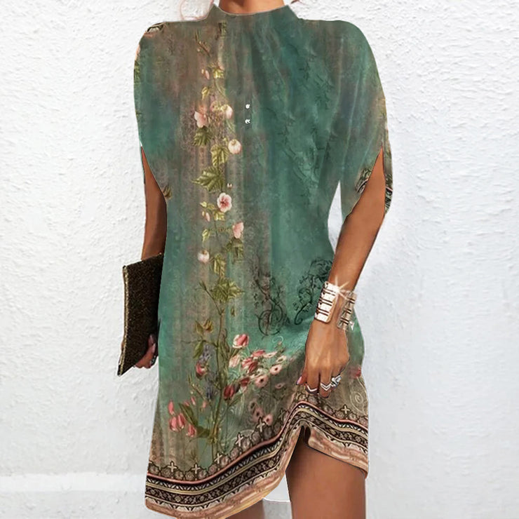 Vestido Clásico Beige Retro - Vestiria