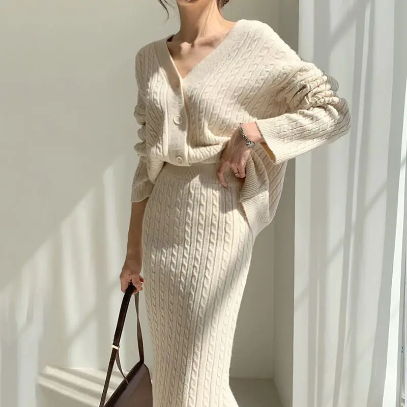 Conjunto Suéter y Falda Punto Mujer Cómodo - Vestiria